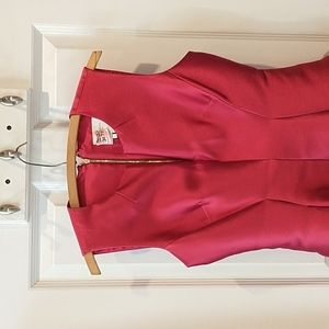 Red Kate Spade A line dress with gold zipper. Size 4 women